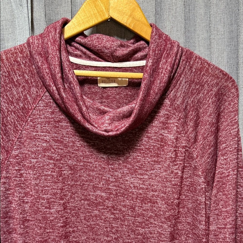 Hollister Burgundy Cowl Neck Top - Picture 4 of 6